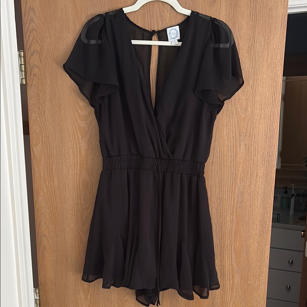 Blue Rain Francesca’s Black Romper